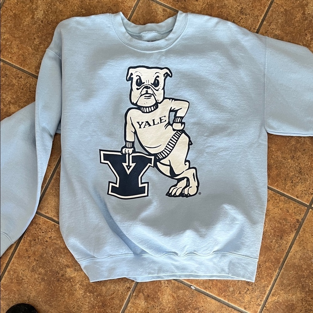 Yale Bulldogs Blue Yale Sweatshirt Yale University Sweatshirt Size L